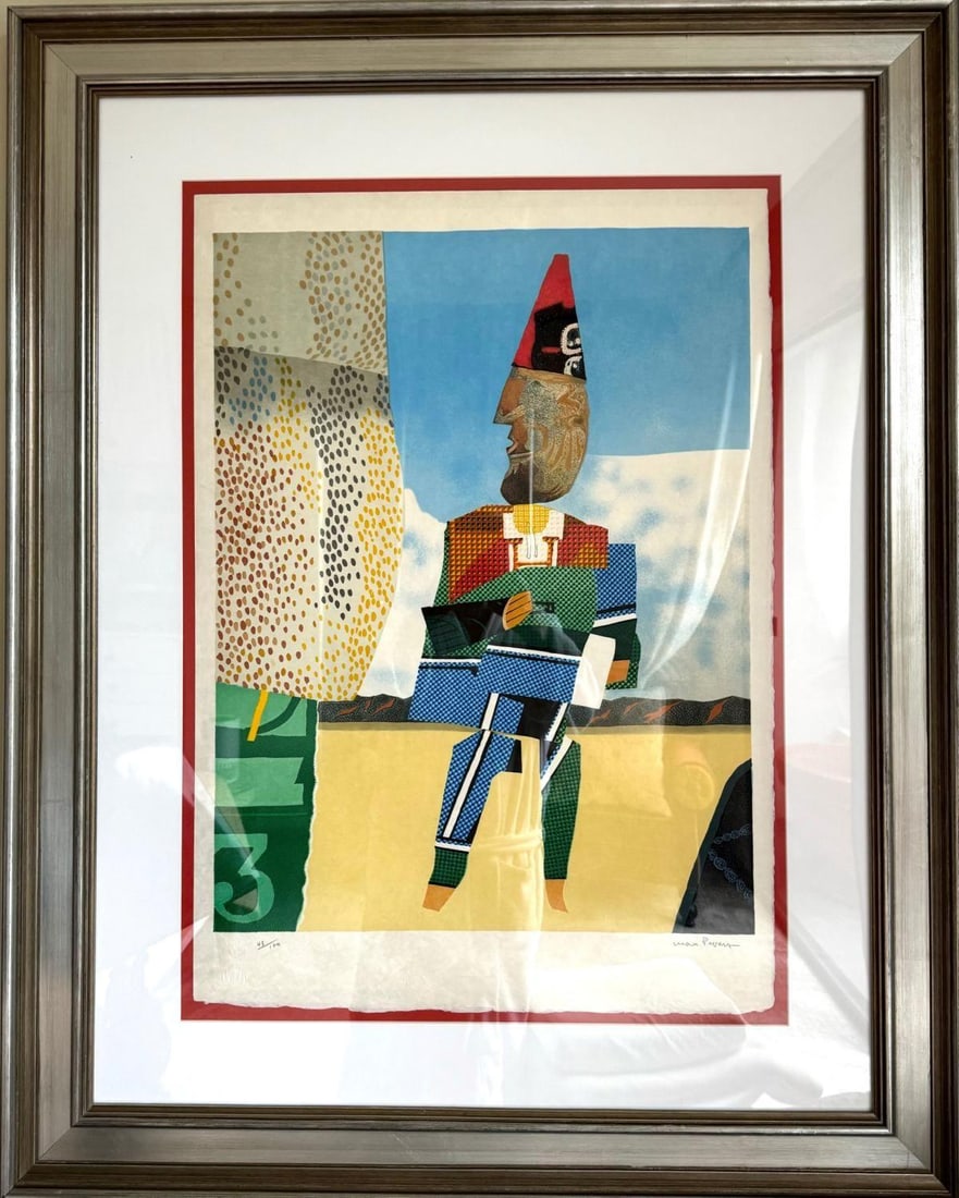 Max Papart- Lithograph on paper: Artist: Max Papart. Medium: Lithograph on paper. Measures approx. 24" x 38" (framed). Signature: Signed. Reference#: 62177.