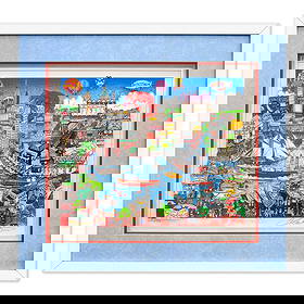 Charles Fazzino- 3D Construction Silkscreen Serigraph "Cracking Crabs in Baltimore": Artist: Charles Fazzino. Medium: 3D Construction Silkscreen Serigraph. Title: Cracking Crabs in Baltimore. Size: 13" x 16". Measures approx. 19" x 22" (framed). Signature: Hand signed and numbered. Ce