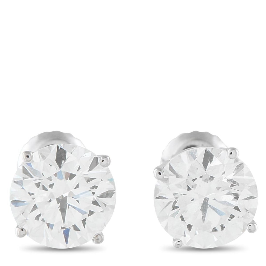 14K WHITE GOLD 3.10 CT LAB-GROWN DIAMOND STUD EARRINGS (1 of 5)
