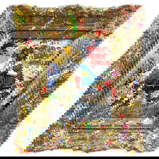 Mr Brainwash, "Work Well Together" Splash Framed Mixed Media Original on Canvas Panel, Hand Signed