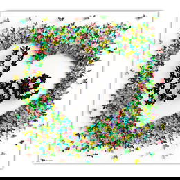 Patricia Govezensky- Original 3D Metal Art on Wood "Love Story"