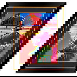 Peter Max, "Umbrella Man" Framed One-of-a-Kind Mixed Media, Hand Signed with Registration Number