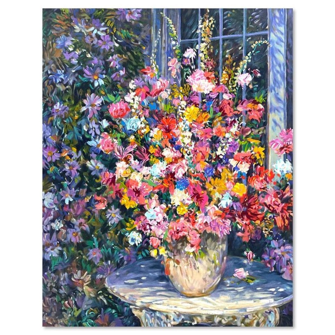 Henri Plisson (1933-2006), "Garden Potpourri" Limited Edition Publisher's Proof on Canvas, Numbered: Garden Potpourri is a limited edition publisher's proof on stretched canvas by Henri Plisson (1933-2006), numbered 21/21 and hand signed by the artist. Includes Letter of Authenticity. Measures approx