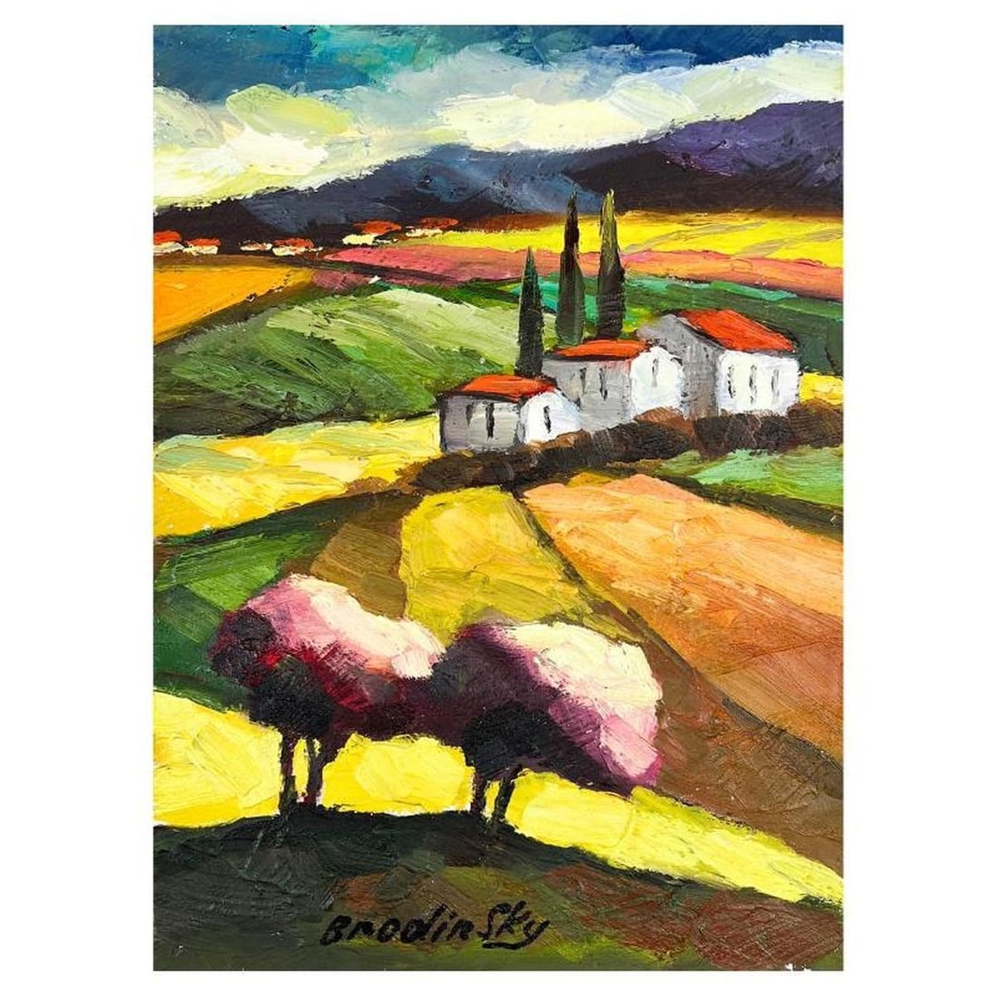 Slava Brodinsky Hand Signed Original Painting on Canvas with Letter of Authenticity.: This is an original painting oil on canvas by Slava Brodinsky. Hand signed by the artist, this piece comes with a letter of authenticity. Measures approximately 16" x 12" (image).