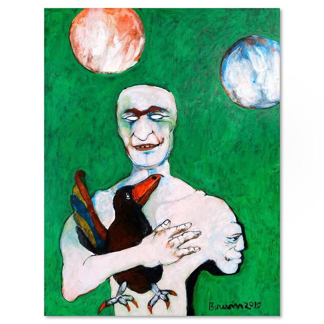 Milton Berwin (1925-2023), Original Painting on Mylar (30.5" x 24"), Hand Signed with Letter of (1 of 2)