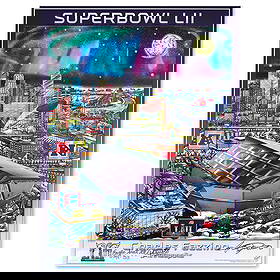 Charles Fazzino- Poster "Super Bowl LII": Artist: Charles Fazzino. Medium: Poster. Title: Super Bowl LII. Size: 24" x 18". Signature: Hand signed. Certificate of Authenticity: Is included. Reference#: 10054.