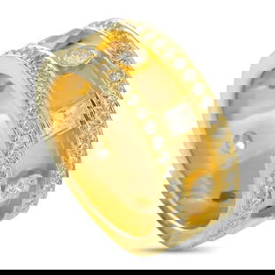 18K YELLOW GOLD 1.45CT DIAMOND BAND RING: This luxury ring offers clean lines and a classic sense of sophistication. The opulent 18K Yellow Gold setting shines to life thanks to an array of sparkling Diamonds totaling 1.45 carats. An 11mm ban