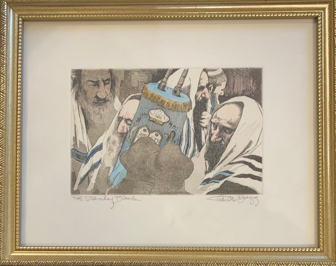 Charles Bragg- Dedicated etching on paper: Artist: Charles Bragg. Medium: Dedicated etching on paper. Measures approx. 12" x 16" (framed). Signature: Hand Signed. Reference#: 55335.