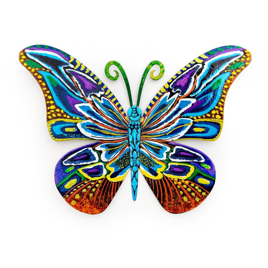 Patricia Govezensky- Original Painting on Cutout Steel "Butterfly": Artist: Patricia Govezensky. Medium: Original Painting on Cutout Steel. Title: Butterfly. Size: 8.5" x 12". Signature: Hand Signed by the artist. Certificate of Authenticity: From the publisher. Refer