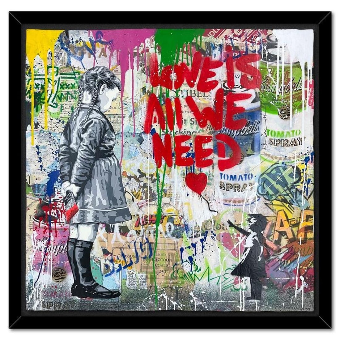 Mr. Brainwash, "Artist Within" Framed Mixed Media Original, Hand Signed with Certificate of (1 of 3)