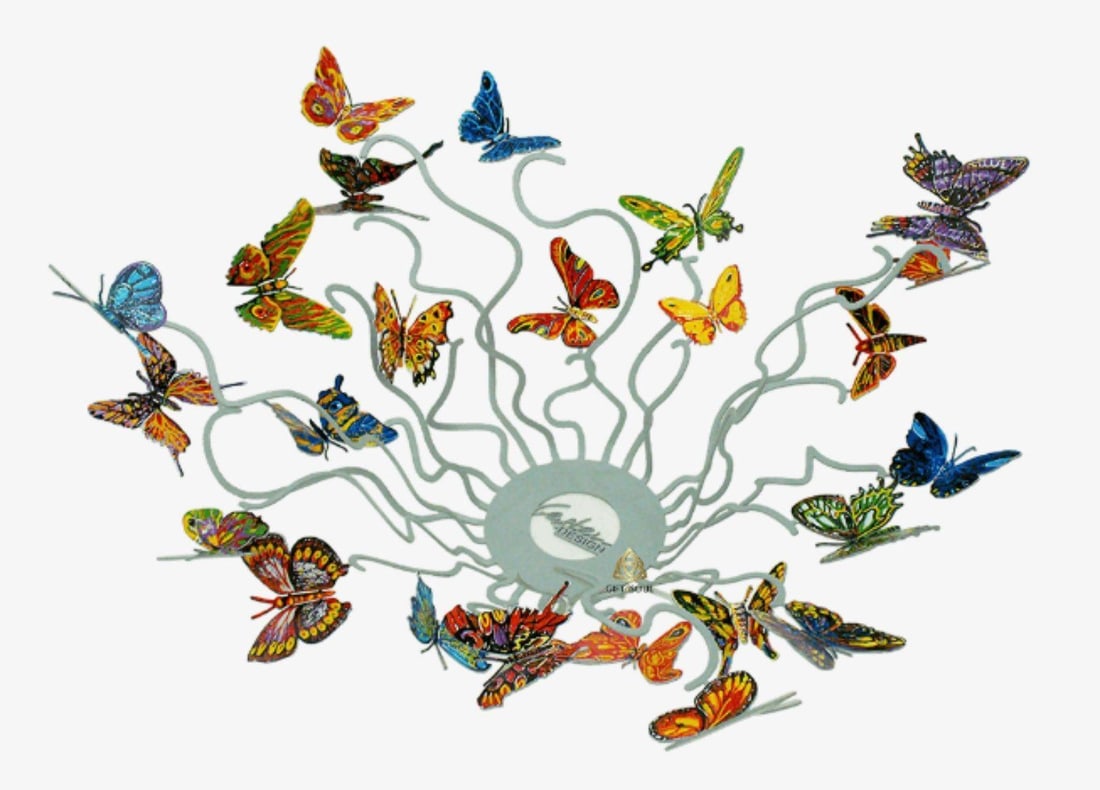 David Gerstein- Free Standing Sculpture (Fruit Bowl) "Butterflies forever Bowl": Artist: David Gerstein. Medium: Free Standing Sculpture (Fruit Bowl). Title: Butterflies forever Bowl. Signature: Signed by the artist. Certificate of Authenticity: Is included. Additional: This piece