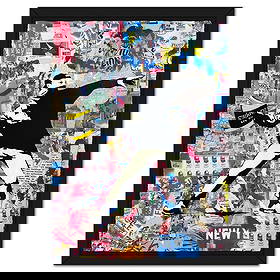 Mr Brainwash, "Banksy Thrower" Framed Unique (UNQ) Mixed Media, Hand Signed with Certificate of: Banksy Thrower is a unique (UNQ) mixed media on deckle edge paper by Mr Brainwash, Hand Signed and thumbprinted inverso by the artist. This piece comes custom framed. Includes Certificate of Authentic
