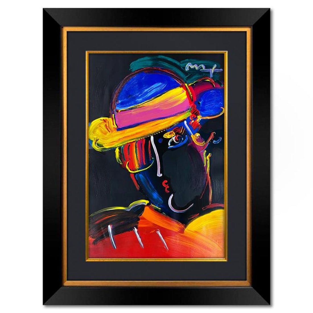 Peter Max, "Zero Spectrum" Framed One-of-a-Kind Mixed Media, Hand Signed with Registration Number: Zero Spectrum is a one-of-a-kind mixed media on paper, hand signed by Peter Max. The piece comes custom framed with a backside cutout to display Peter Max Studio registration number 292280 certifying