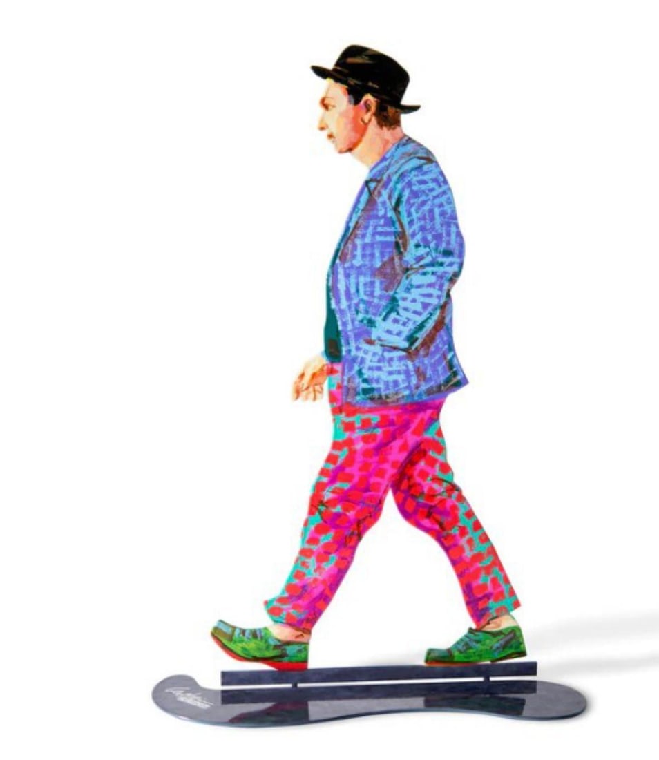 David Gerstein- Free Standing Sculpture "BOHEMIAN WALKER": Artist: David Gerstein. Medium: Free Standing Sculpture. Title: BOHEMIAN WALKER. Size: 16.3" x 11". Signature: Signed. Certificate of Authenticity: Is included. Additional: This piece is free standing