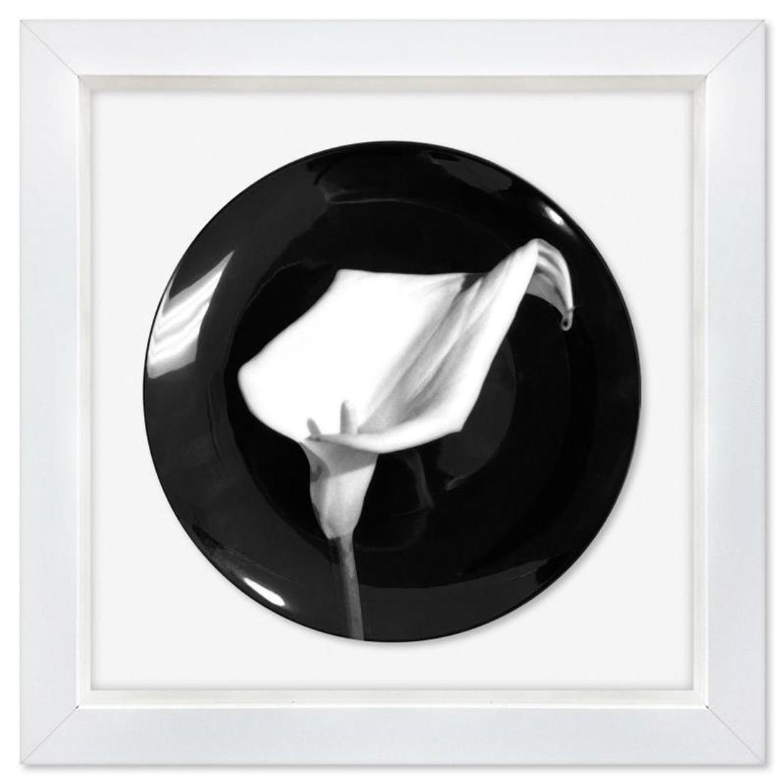 Robert Mapplethorpe (1946-1989), "Calla Lily (1987)" Framed Limoges Porcelain Plate. (1 of 2)