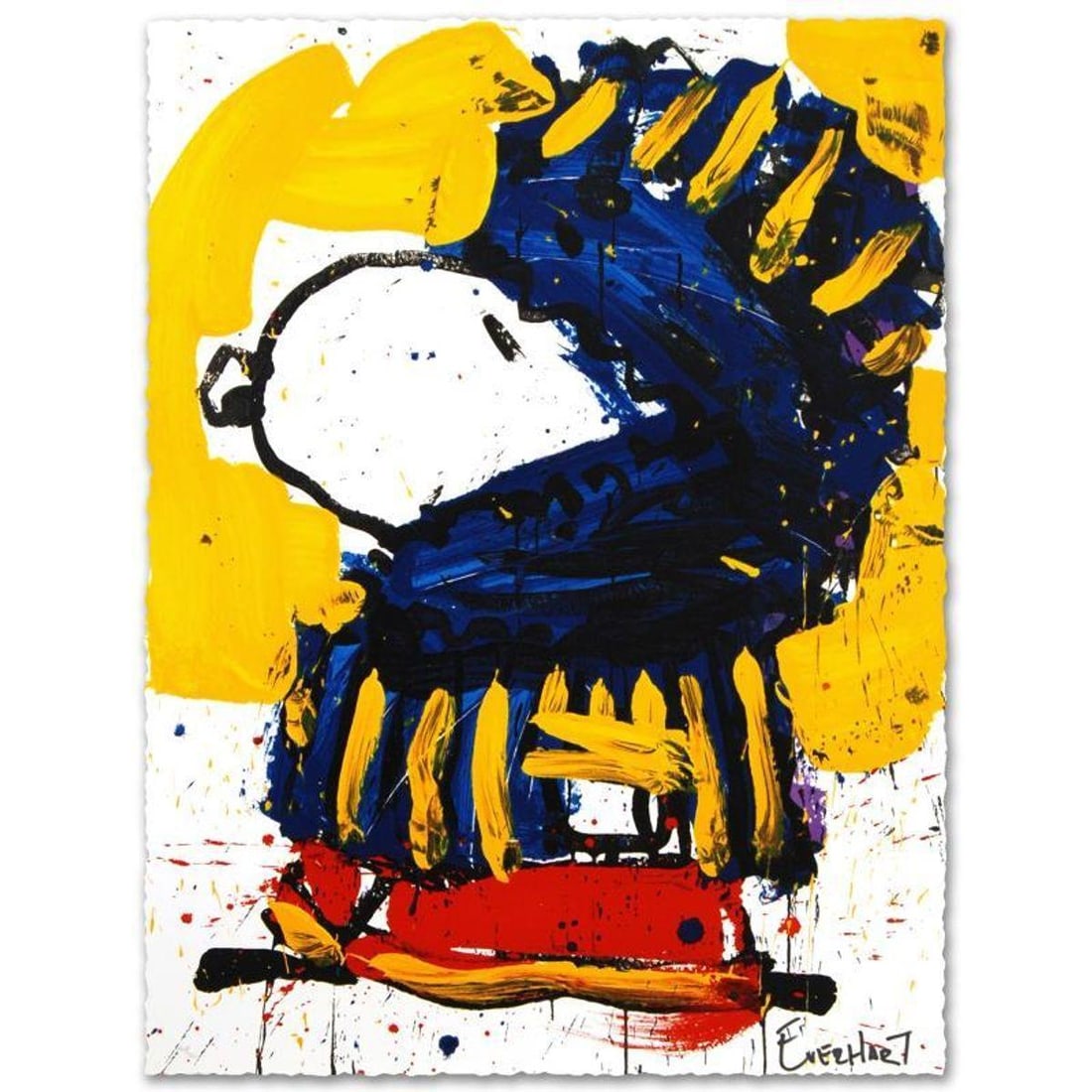 March Vogue Limited Edition Hand Pulled Original Lithograph by Renowned Charles Schulz Protege, Tom: March Vogue is a limited edition hand pulled original lithograph on museum quality deckle-edge paper, numbered and hand signed by Tom Everhart. This is one of the final Everhart editions to be created