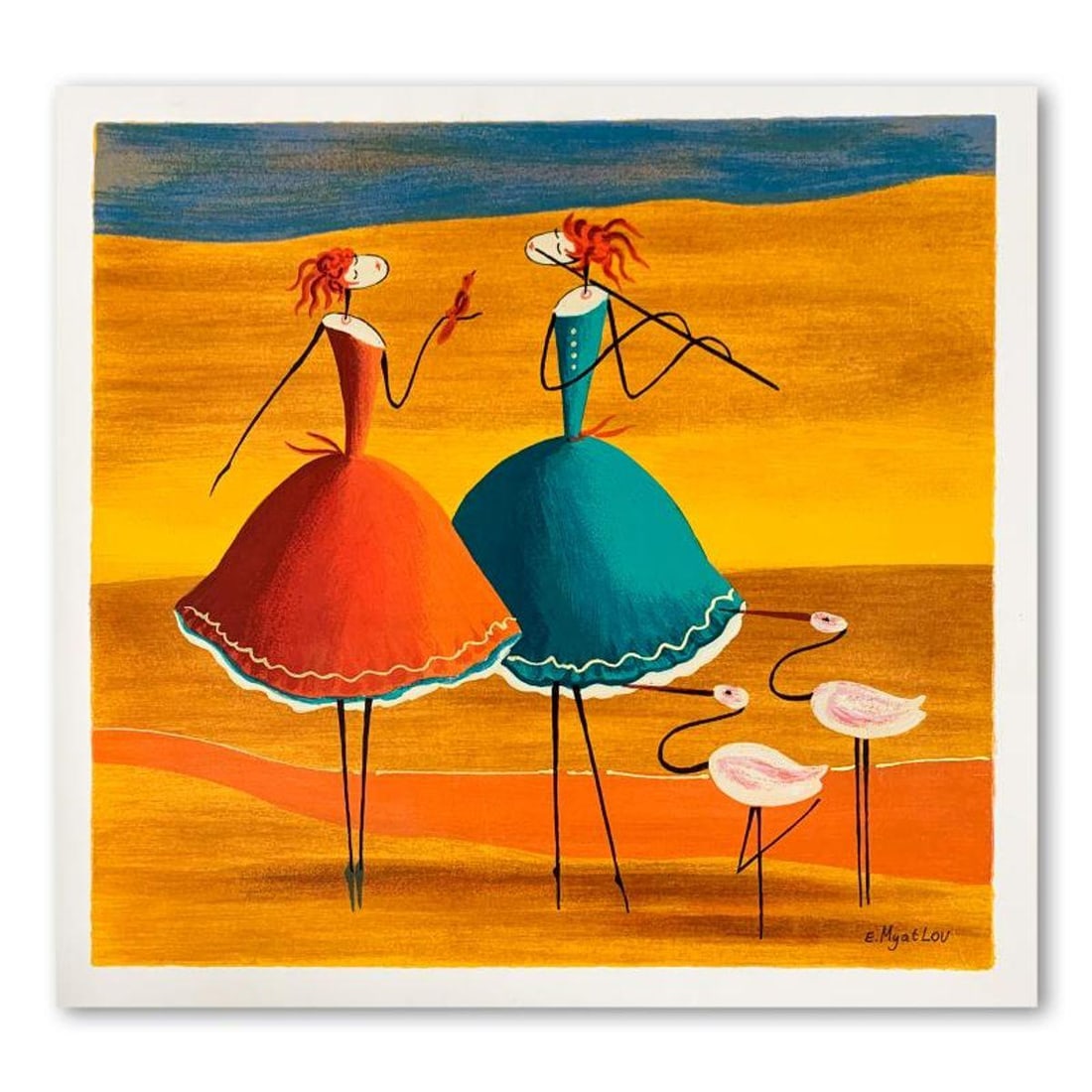 Ester Myatlov, Hand Signed Limited Edition Serigraph on Paper with Letter of Authenticity. (1 of 2)