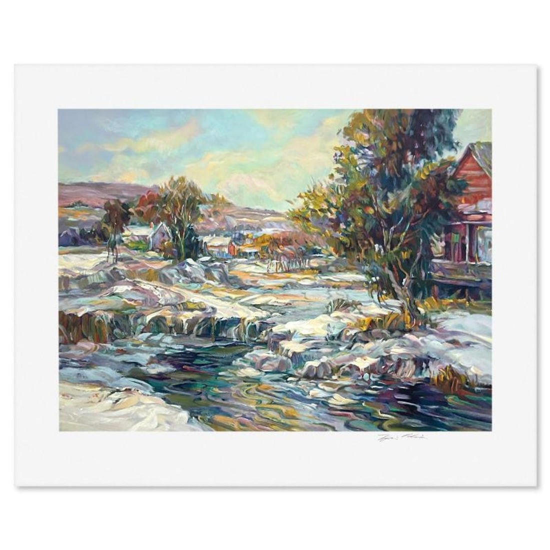 Henri Plisson (1933-2006), "The Thaw" Limited Edition Printer's Proof Serigraph, Numbered and Hand: The Thaw is a limited edition printer's proof serigraph on paper by Henri Plisson (1933-2006), numbered and hand signed by the artist. Includes Letter of Authenticity. Measures approx. 23.5" x 29" (bo