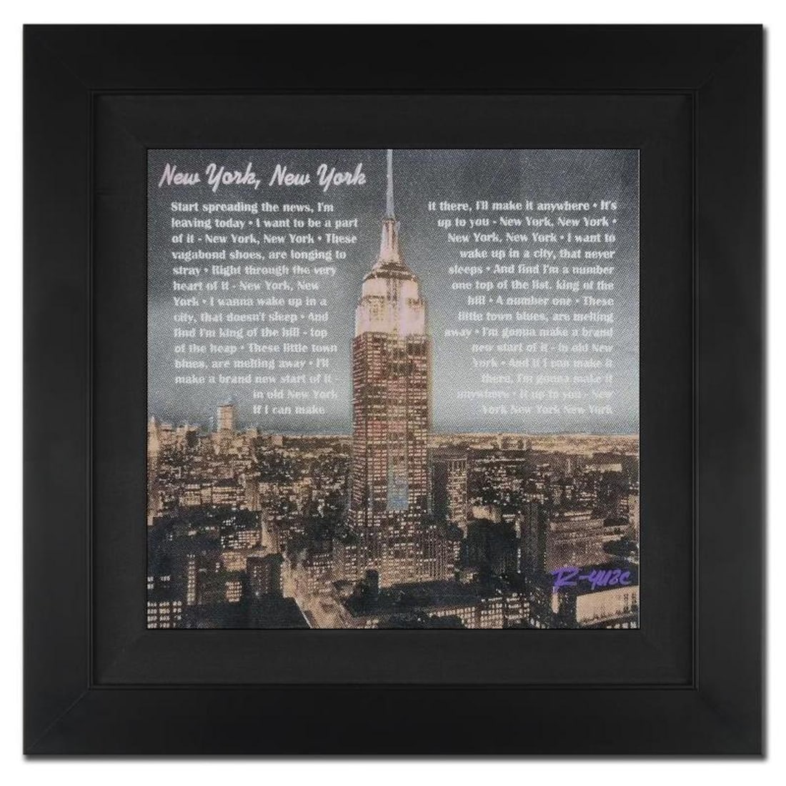 Ringo Daniel Funes - (Protege of Andy Warhol's Apprentice - Steve Kaufman), "New York, New York II" (1 of 1)