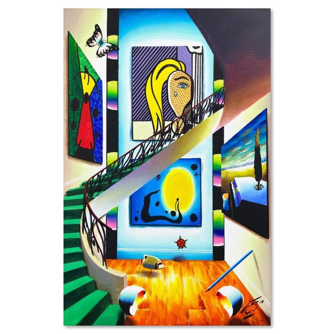 Ferjo, Original Oil Painting on Canvas, Hand Signed with Letter of Authenticity: This is an original oil painting on stretched canvas by Ferjo, hand signed by the artist. Includes Letter of Authenticity. Measures approx. 24" x 36" (image).