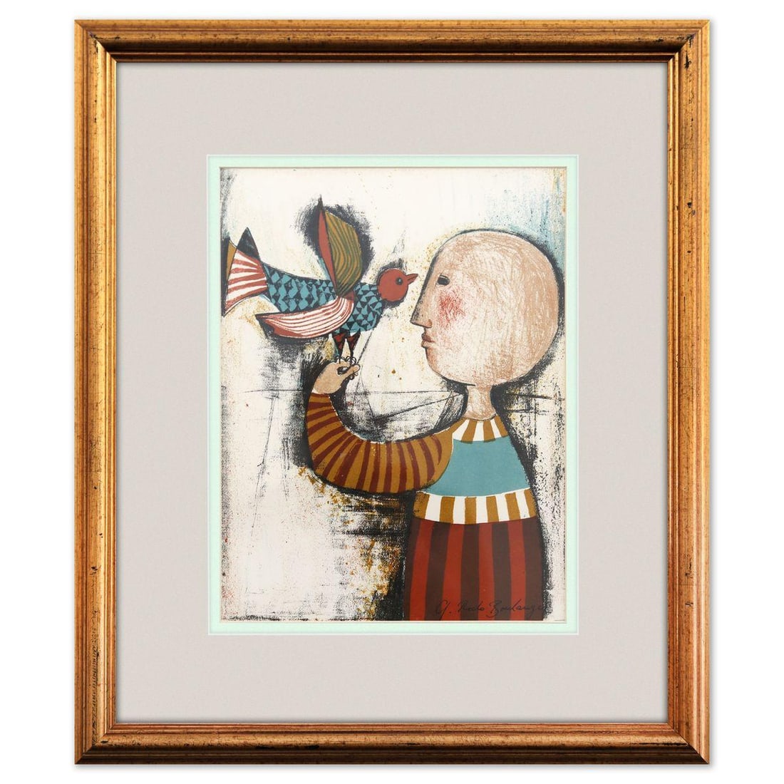 Graciela Rodo Boulanger- Lithograph "Bird in Hand" (1 of 2)