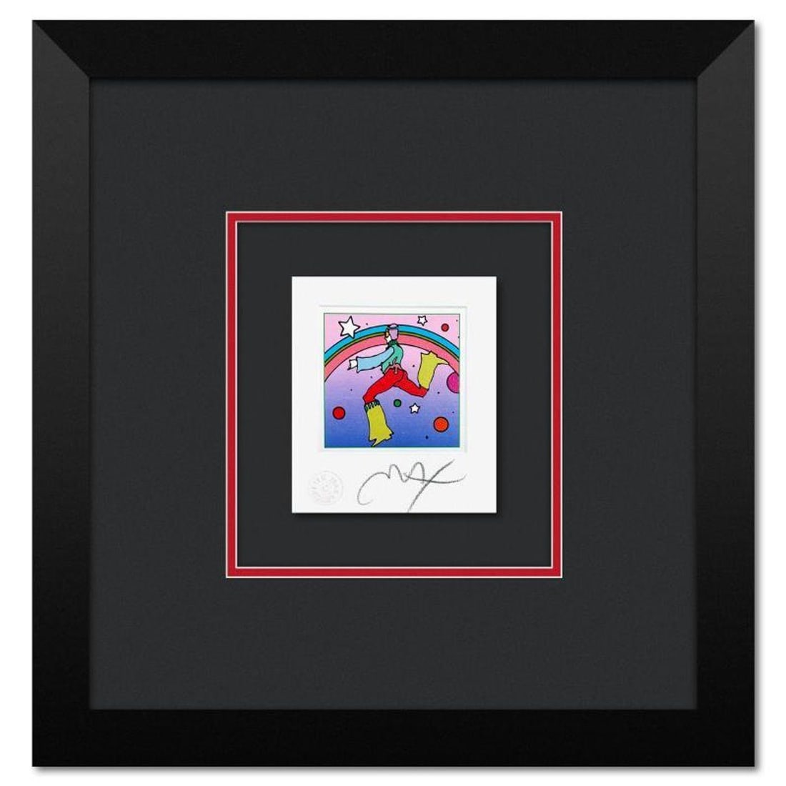 Peter Max, "Cosmic Jumper Detail I" Framed Limited Edition Lithograph, Numbered and Hand Signed with: Cosmic Jumper Detail I is a limited edition lithograph on paper by Peter Max, numbered and hand signed by the artist. This piece comes framed. Includes Certificate of Authenticity from Peter Max Studi