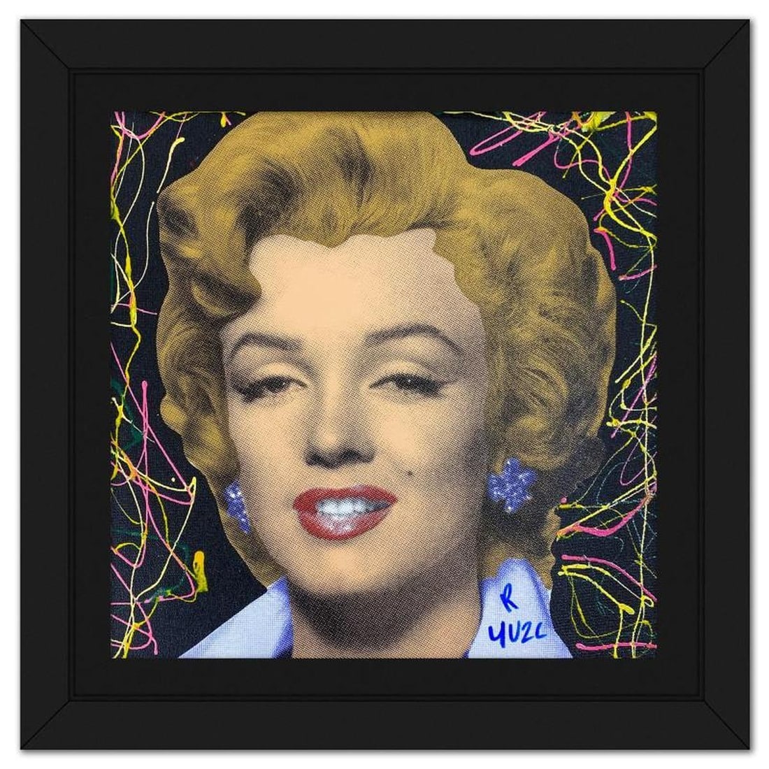 Ringo Daniel Funes (Protege of Andy Warhol's Apprentice, Steve Kaufman), "Marilyn Classic" Framed (1 of 2)
