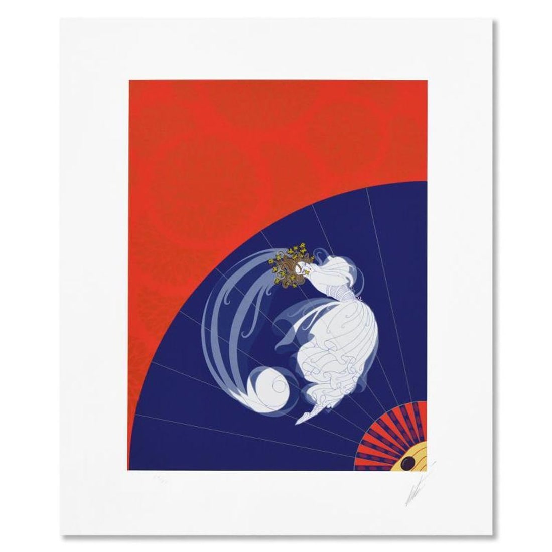 Erte (1892-1990), "Legerete" Limited Edition Serigraph, Numbered XX/XX and Hand Signed with Letter: Legerete is a limited edition serigraph on paper, numbered XX/XX and hand signed by Erte (1892-1990). Includes Letter of Authenticity. Measures approx. 19.5" x 24" (border), 13.5" x 18" (image).