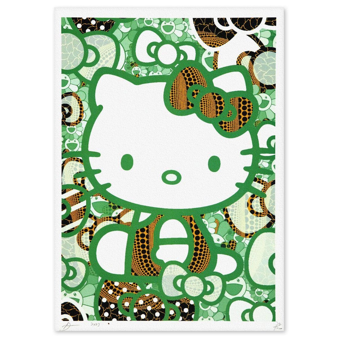 Death Nyc Hand Signed Large Print Coa Framed 16x20in Hello Kitty