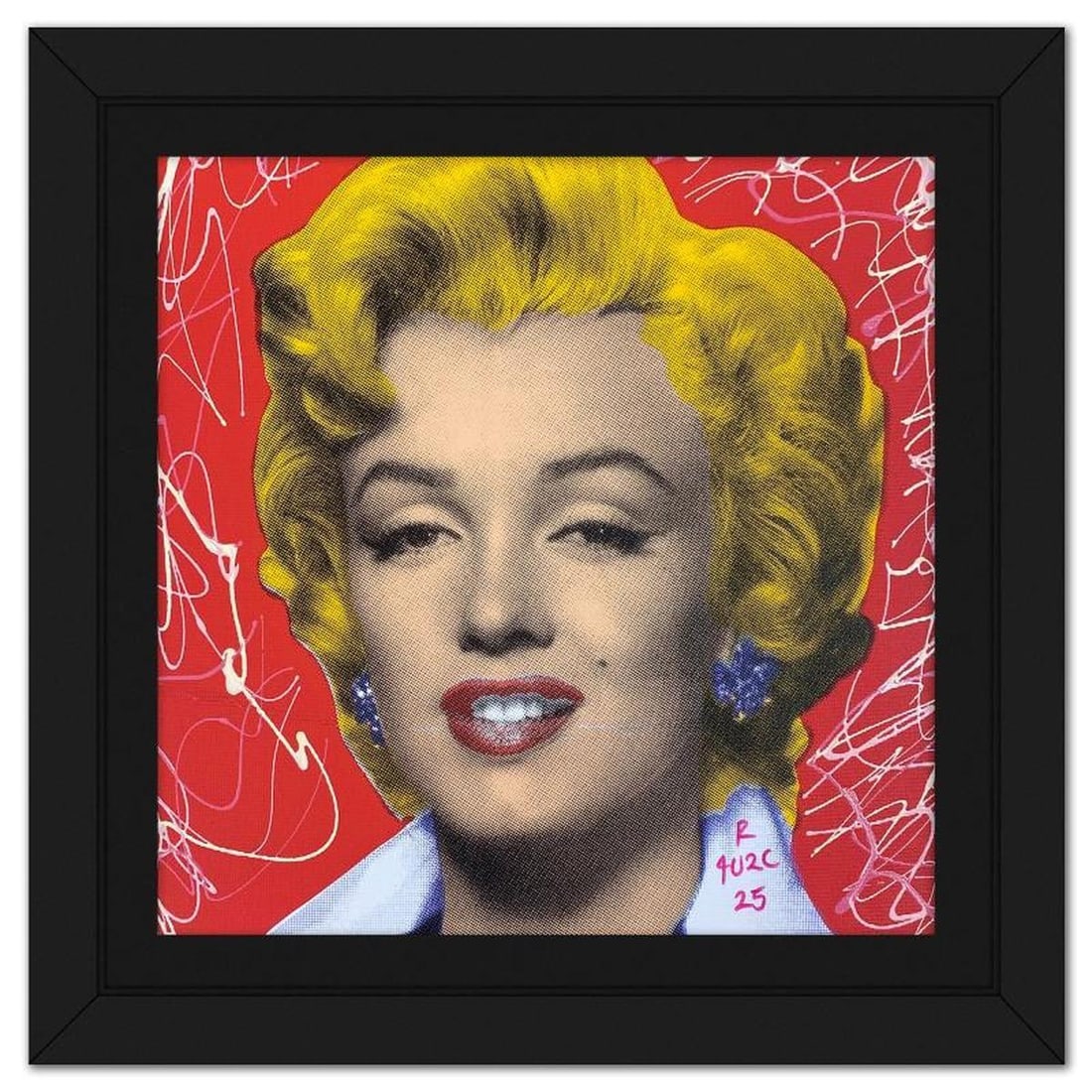 Ringo Daniel Funes (Protege of Andy Warhol's Apprentice, Steve Kaufman), "Marilyn Classic" Framed (1 of 2)
