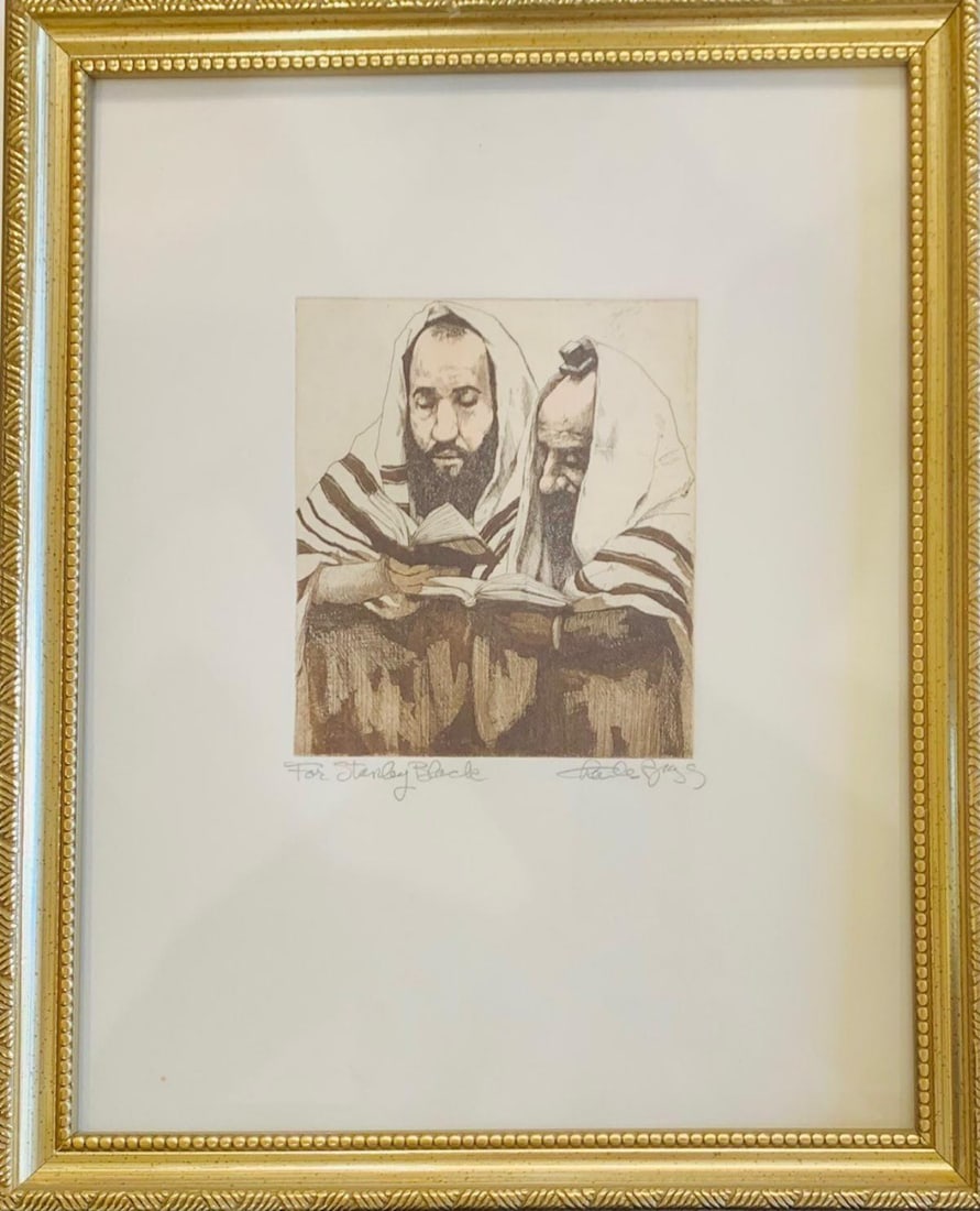 Charles Bragg- Dedicated etching on paper: Artist: Charles Bragg. Medium: Dedicated etching on paper. Measures approx. 12" x 16" (framed). Signature: Hand Signed. Reference#: 55336.