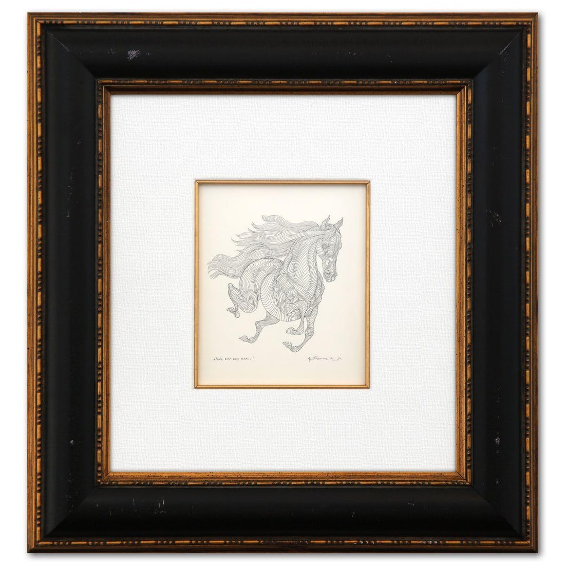 Guillaume Azoulay- Original Pen and Ink Drawing "Etude Rear Horse" (1 of 4)