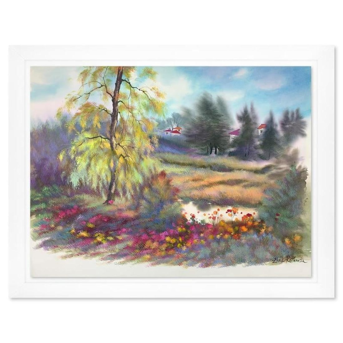 Zina Roitman, Framed Hand Signed Original Painting with Letter of Authenticity. (1 of 2)