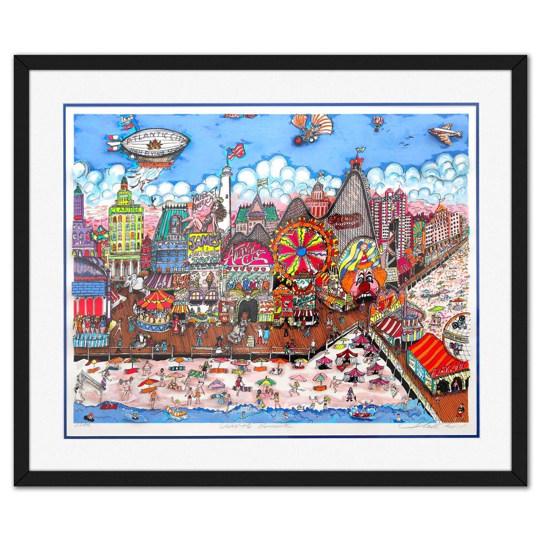 Charles Fazzino- 3D Construction Silkscreen Serigraph "Under the Boardwalk" (1 of 2)