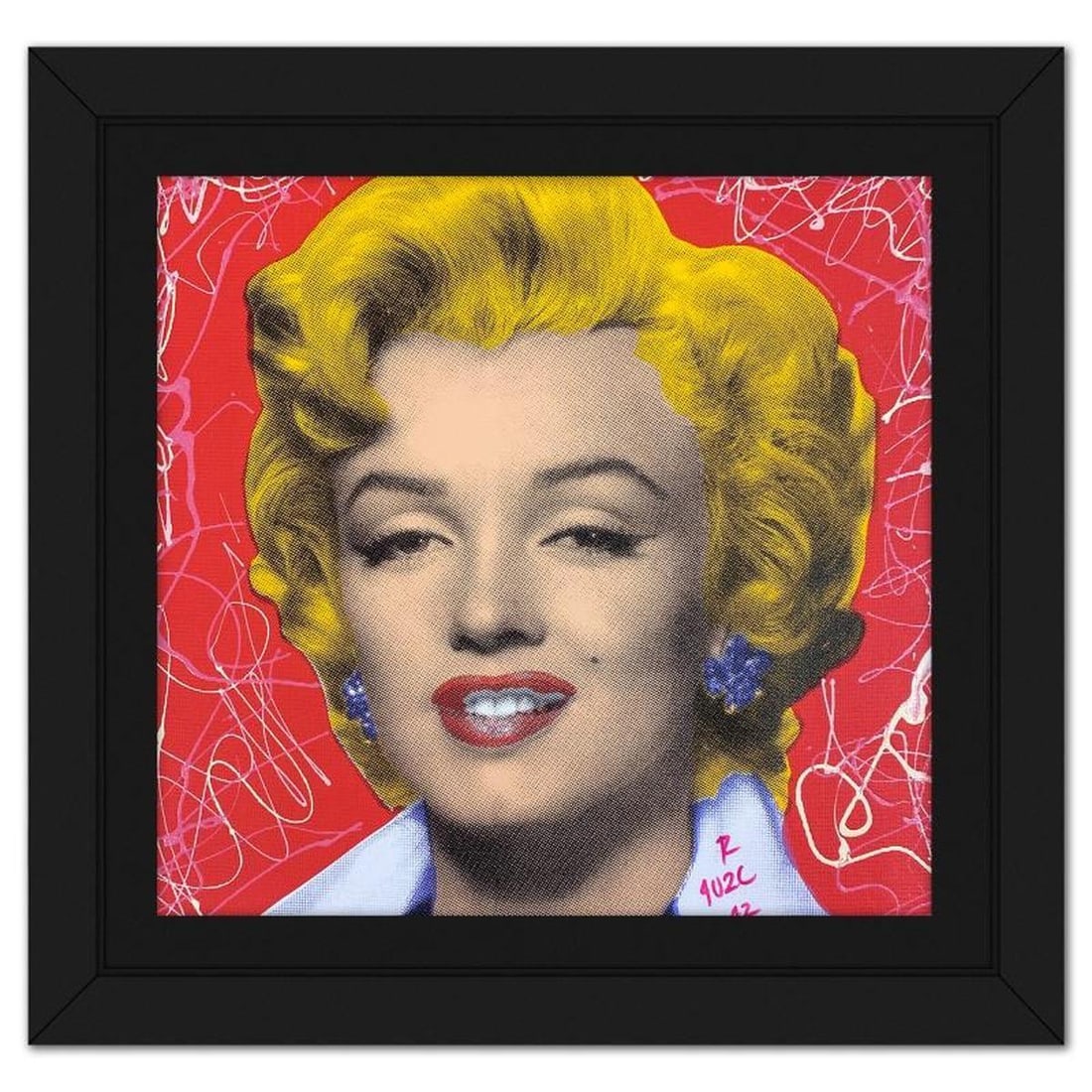 Ringo Daniel Funes (Protege of Andy Warhol's Apprentice, Steve Kaufman), "Marilyn Classic" Framed (1 of 2)