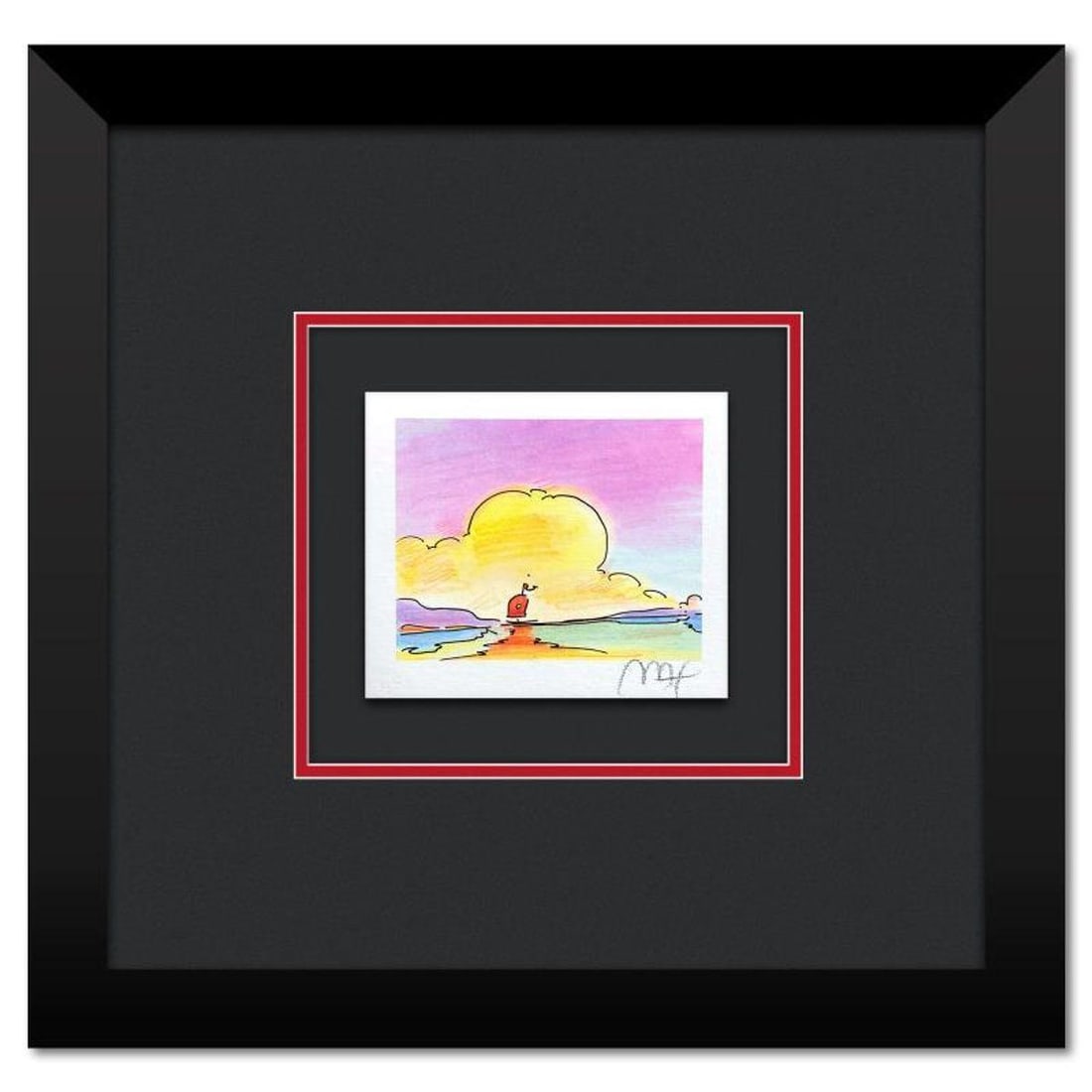 Peter Max, "Sailboat on the Horizon" Framed Limited Edition Lithograph, Numbered and Hand Signed: Sailboat on the Horizon is a limited edition lithograph on paper by Peter Max, numbered and hand signed by the artist. This piece comes framed. Includes Certificate of Authenticity from Peter Max Stud