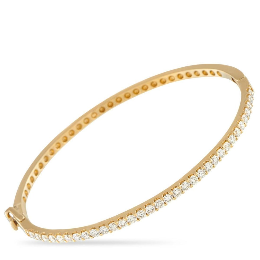 14K YELLOW GOLD 1.53CT DIAMOND BANGLE BRACELET (1 of 3)