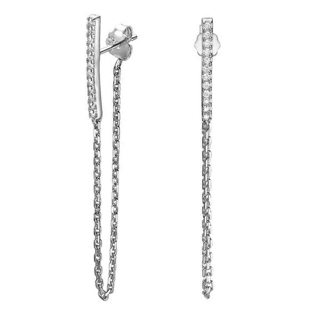14kt White Gold 0.13ctw Diamond Earrings (1 of 1)