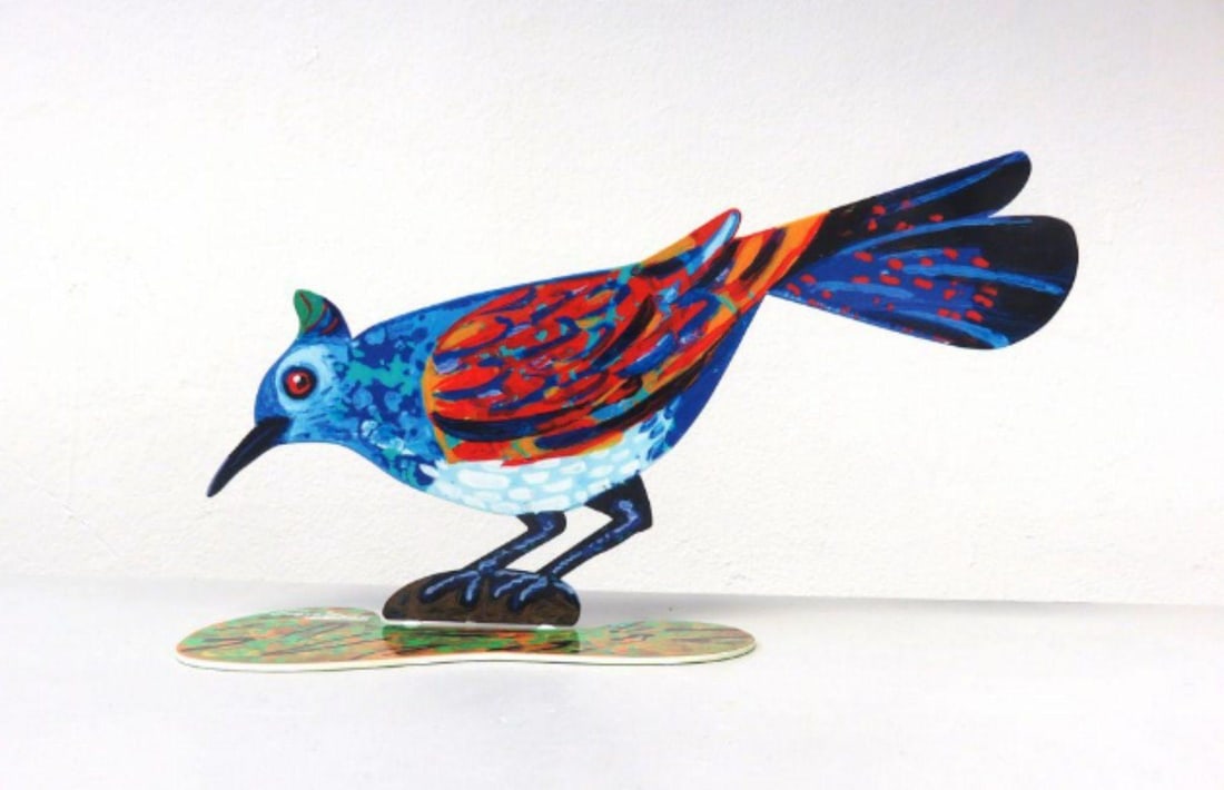 David Gerstein- Free Standing Sculpture "Gifted Bird": Artist: David Gerstein. Medium: Free Standing Sculpture. Title: Gifted Bird. Size: 5.9" x 9.8". Signature: Signed by the artist. Certificate of Authenticity: Is included. Additional: This piece is fre