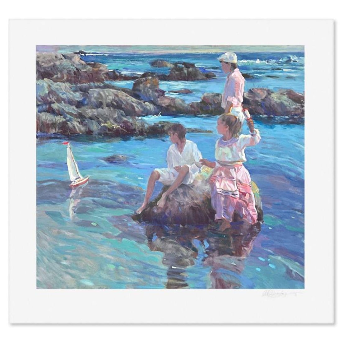 Don Hatfield, "Maritime Memories" Limited Edition Printer's Proof Serigraph, Numbered and Hand: Maritime Memories is a limited edition printer's proof serigraph on paper by Don Hatfield, numbered and hand signed by the artist. Includes Letter of Authenticity. Measures approx. 27.5" x 29" (border