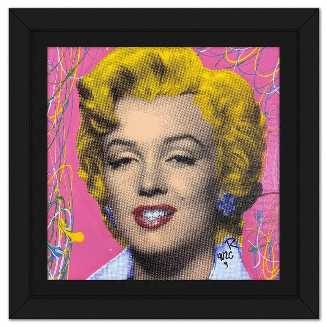 Ringo Daniel Funes (Protege of Andy Warhol's Apprentice, Steve Kaufman), "Marilyn Classic" Framed (1 of 2)