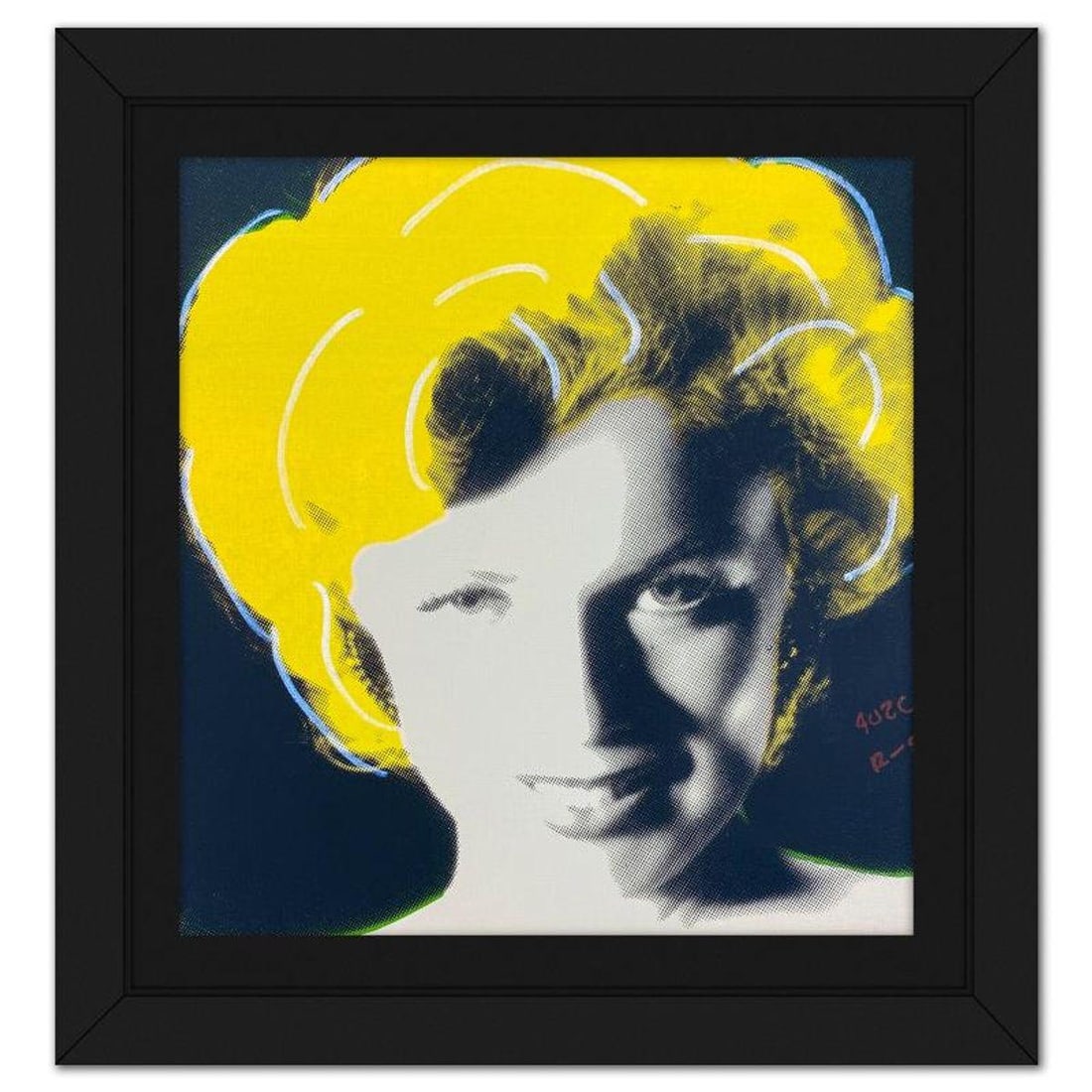 Ringo Daniel Funes (Protege of Andy Warhol's Apprentice, Steve Kaufman), "Midnight Marilyn" Framed (1 of 2)