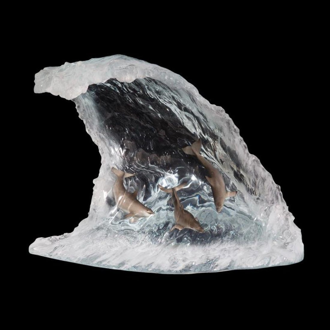 John Cuevas, "Point Break" Limited Edition Mixed Media Lucite Sculpture with COA.: Point Break is a limited edition mixed media lucite sculpture by John Cuevas. Engraved with the artists signature and number, this piece comes with a certificate of authenticity. Measures approximatel