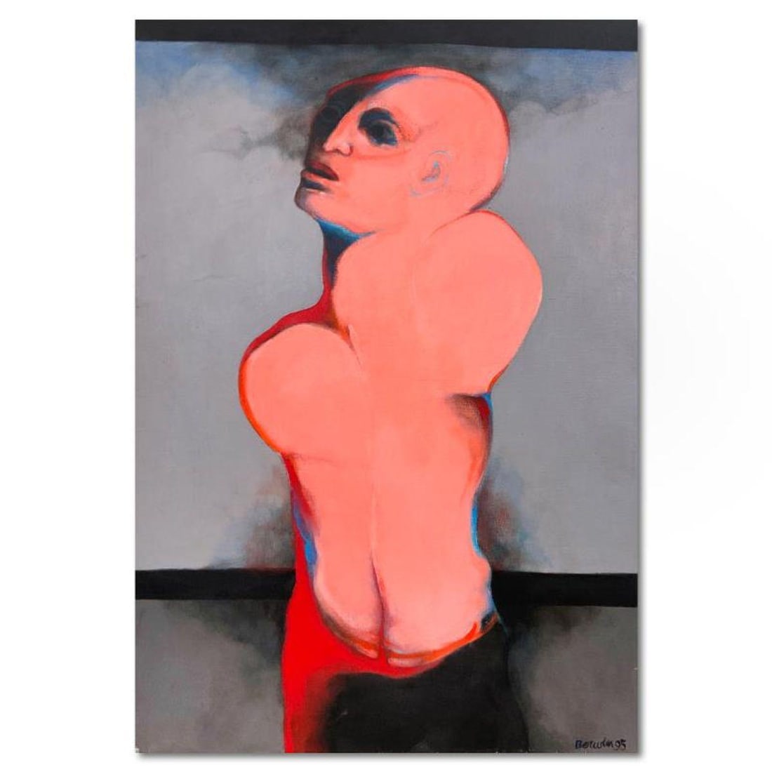 Milton Berwin (1925-2023), Original Painting on Canvas (38" x 26"), Dated 1995 and Hand Signed with (1 of 2)