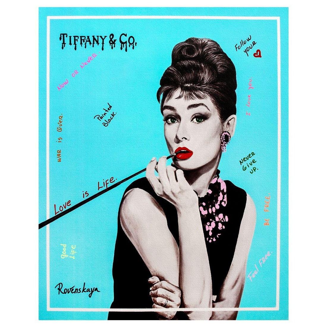 Nastya Rovenskaya- Mixed Media on Canvas "Audrey I" (1 of 2)