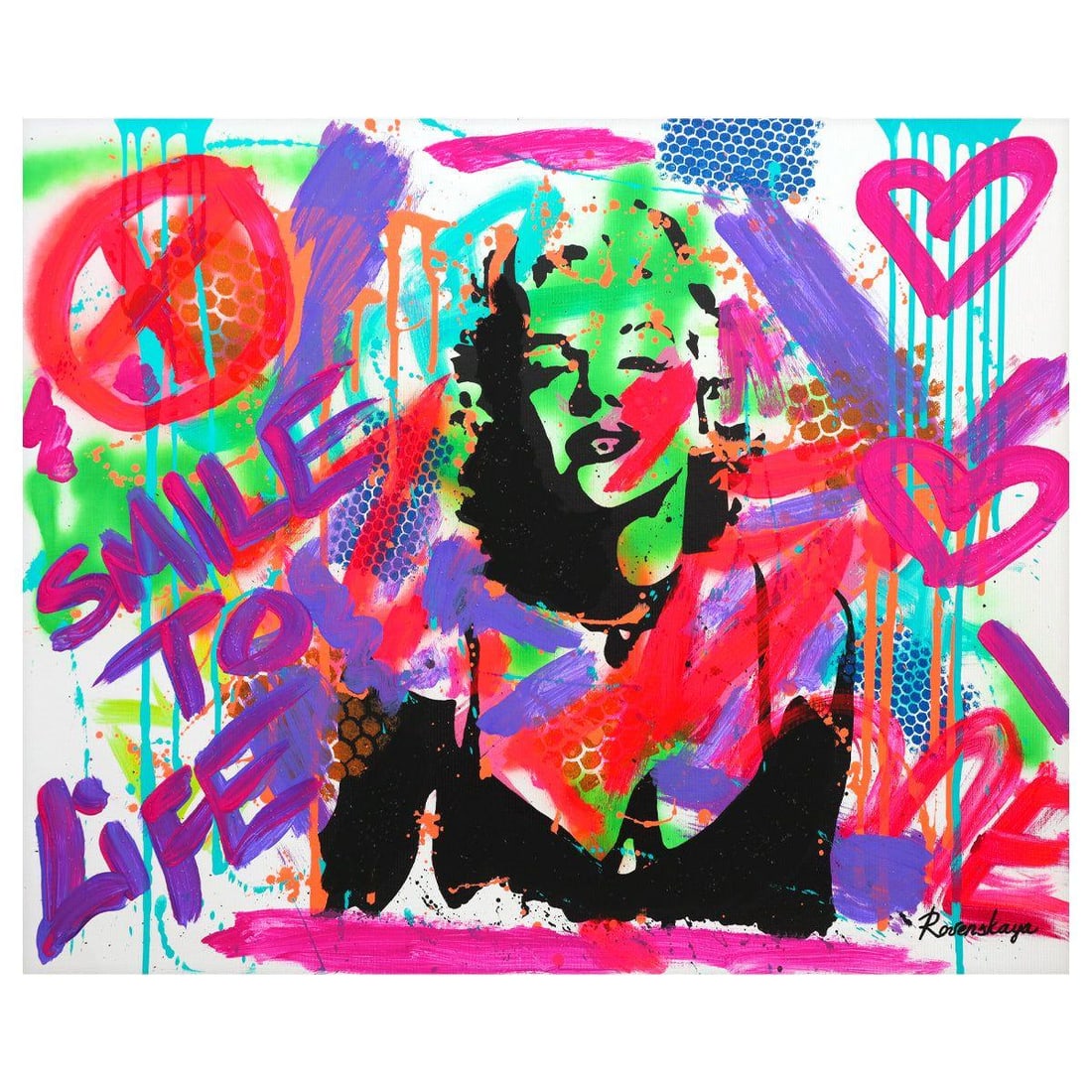 Nastya Rovenskaya- Mixed Media "Shadow of Marilyn Monroe" (1 of 2)