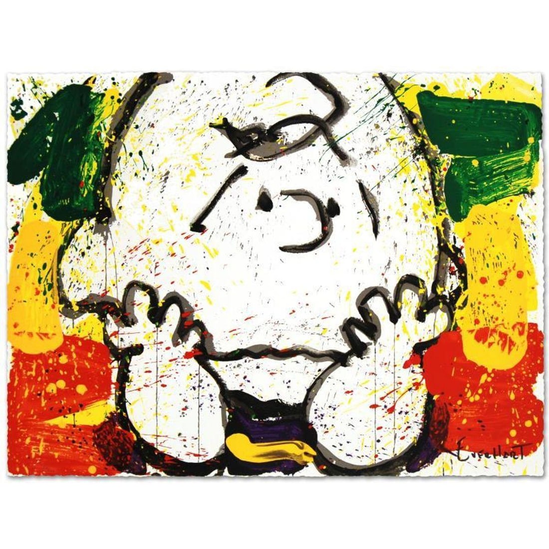 Call Waiting Limited Edition Hand Pulled Original Lithograph by Renowned Charles Schulz Protege, Tom: Call Waiting is a limited edition hand pulled original lithograph on museum quality deckle-edge paper, numbered and hand signed by Tom Everhart. This is one of the final Everhart editions to be create