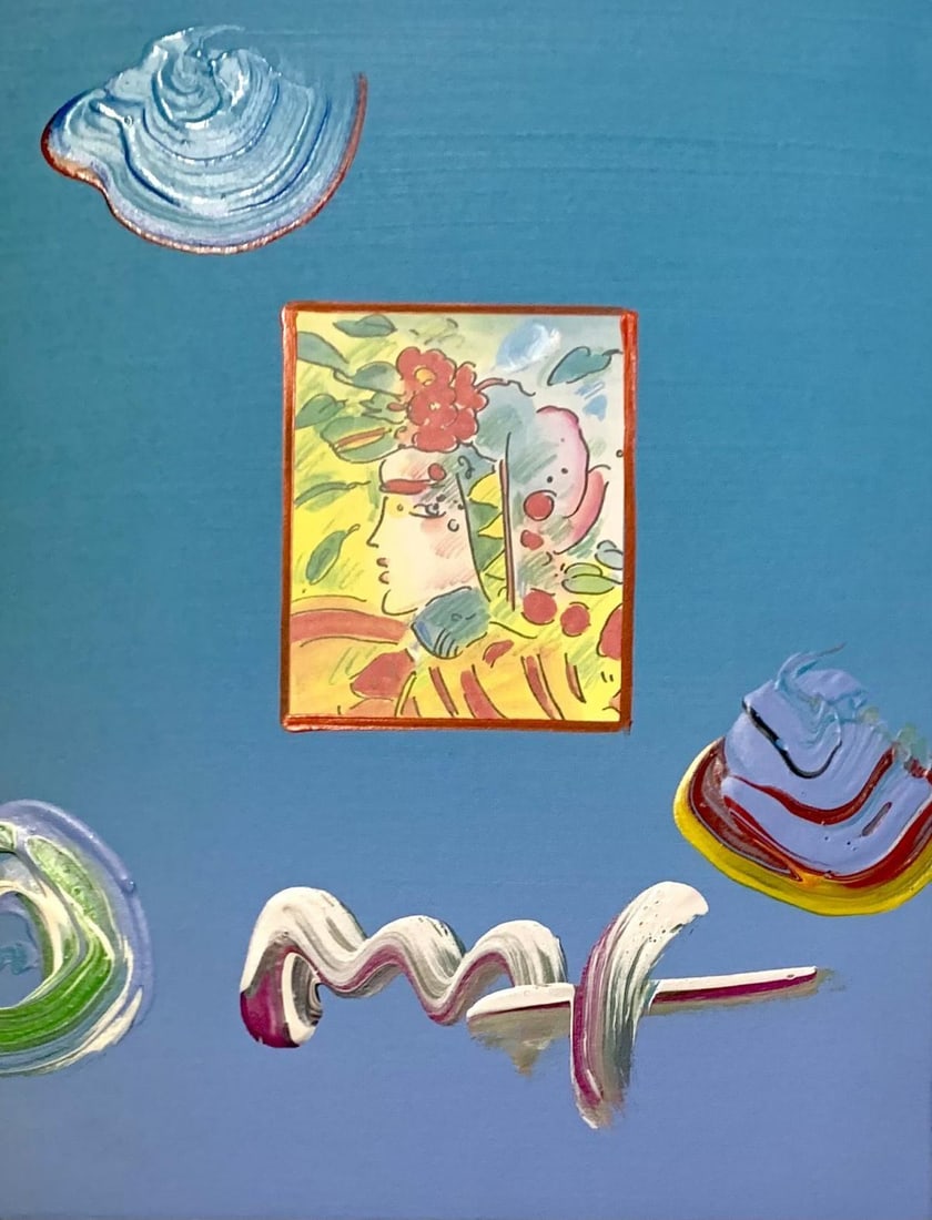 Peter Max- Mixed Media on paper: Artist: Peter Max. Medium: Mixed Media on paper. Size: 8" x 11". Signature: Signed. Additional: Registration # 127666 Year: 2004. Reference#: 28533.