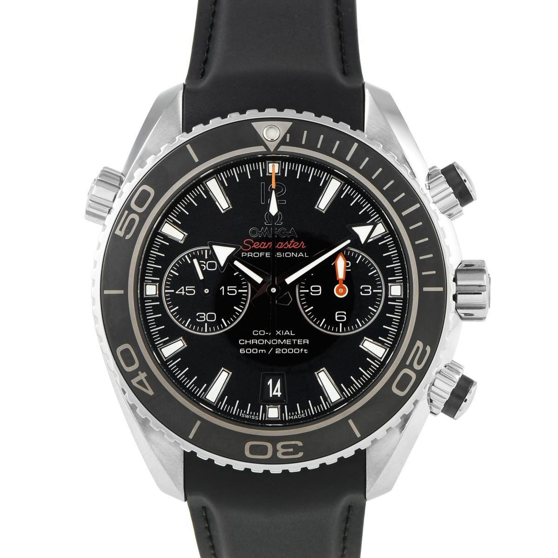 OMEGA SEAMASTER PLANET OCEAN CHRONOGRAPH STEEL WATCH (1 of 5)