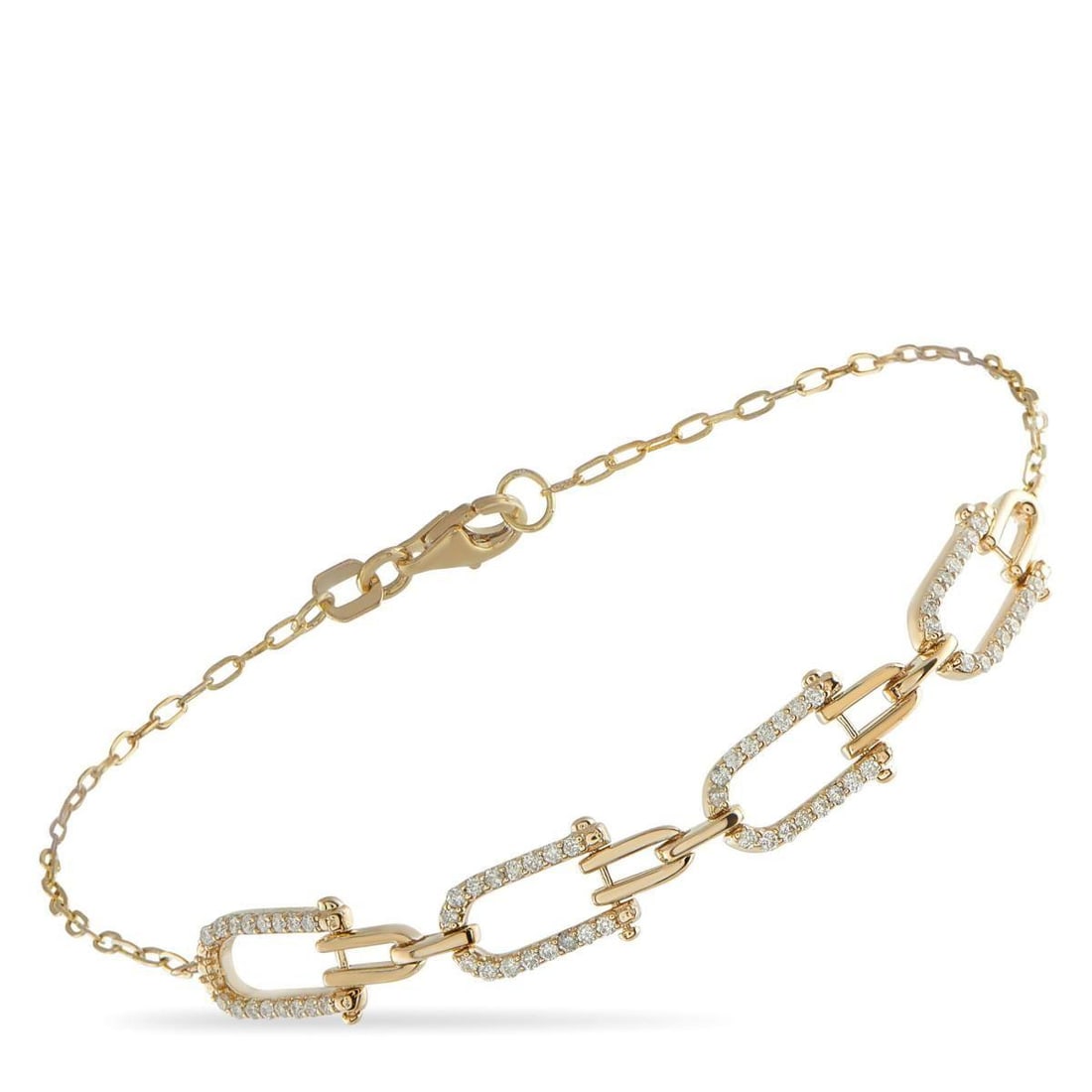 14K YELLOW GOLD 0.25CT DIAMOND BRACELET (1 of 3)